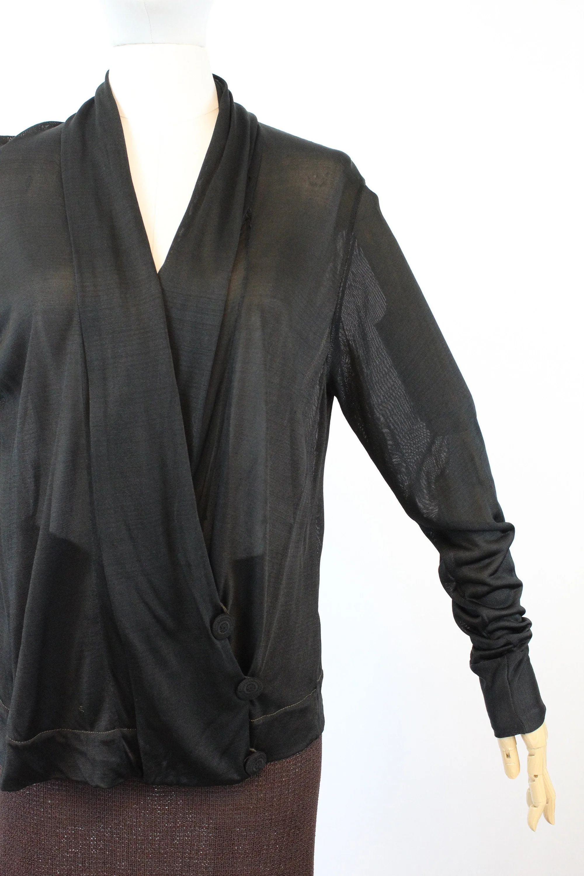 1920s silk CARDIGAN sweater blouse small medium | new winter