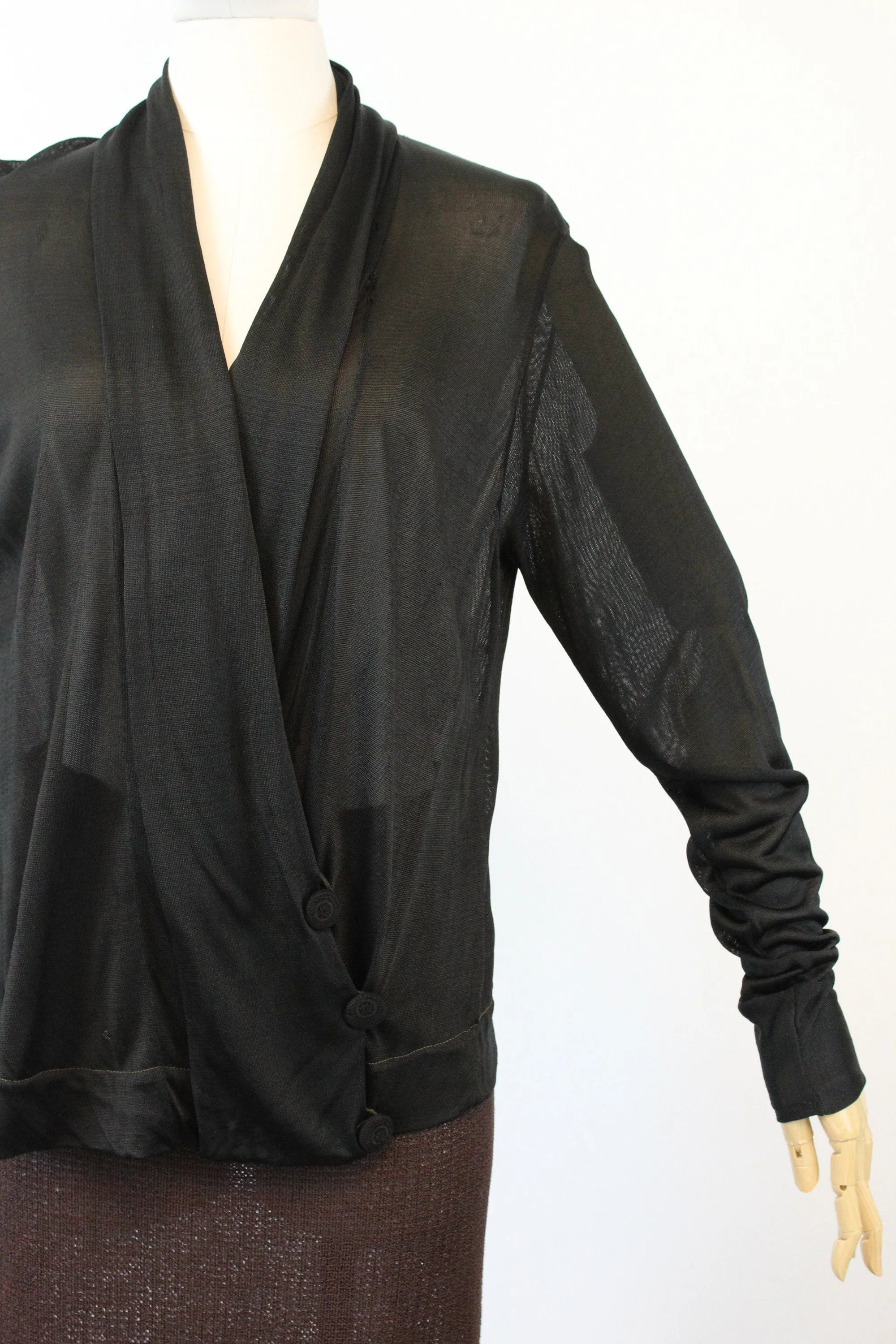 1920s silk CARDIGAN sweater blouse small medium | new winter