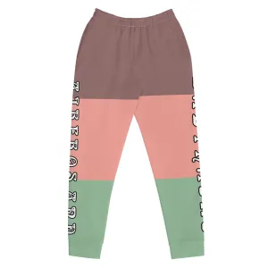 Airfros And Babyhairs Light Wood Mona Lisa Wide Striped Joggers