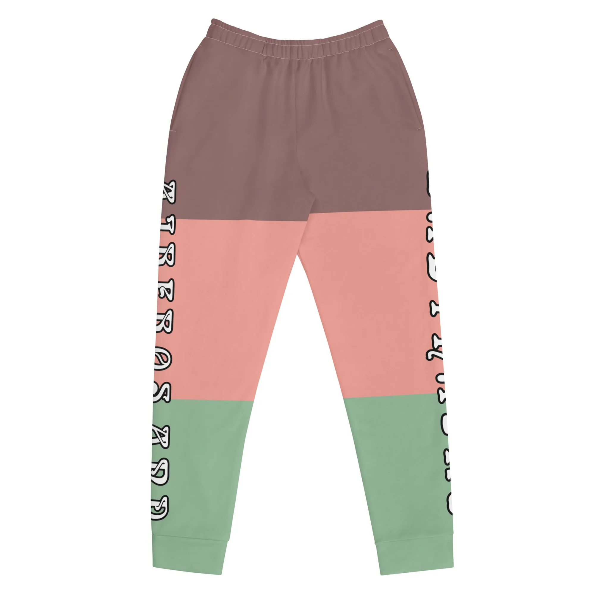 Airfros And Babyhairs Light Wood Mona Lisa Wide Striped Joggers