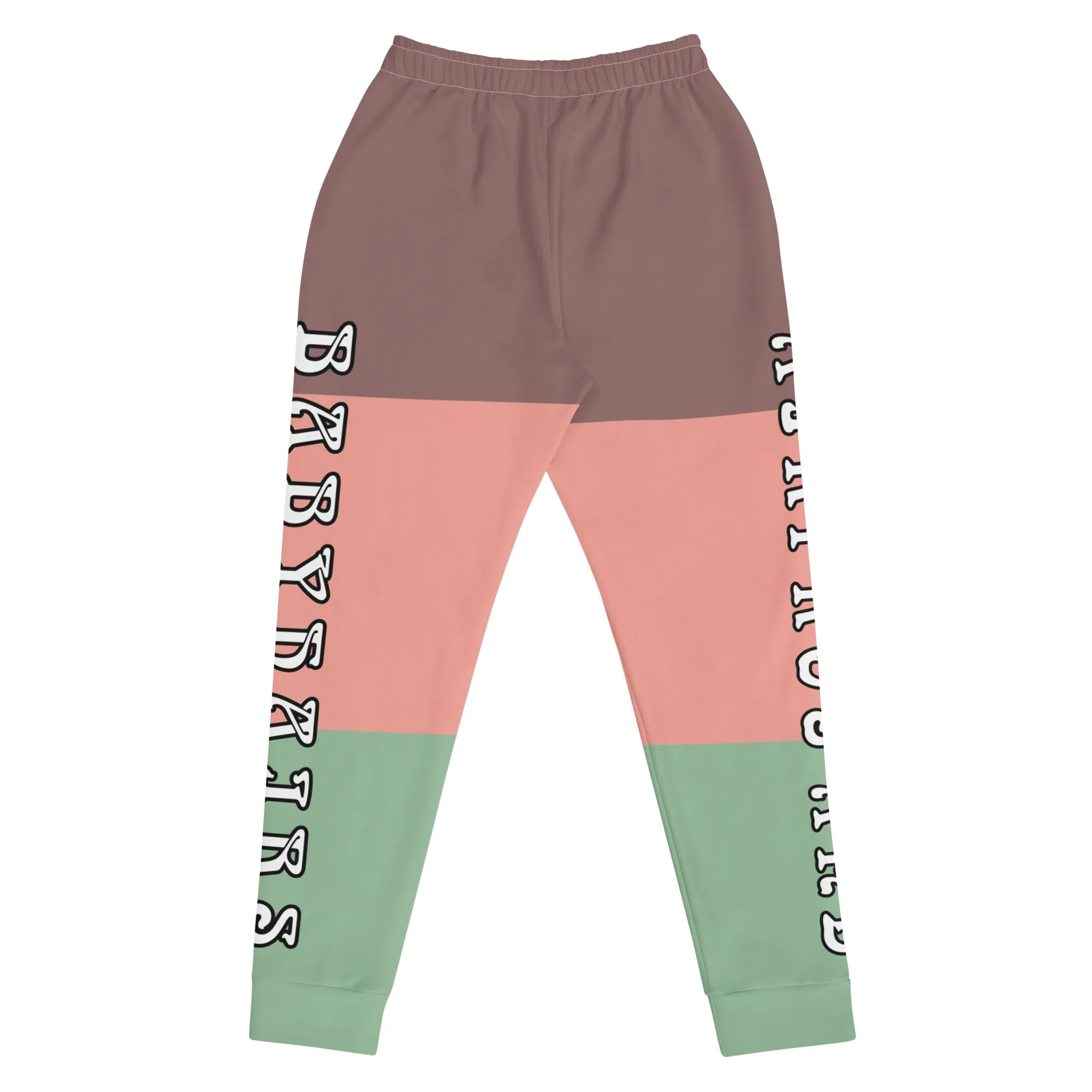Airfros And Babyhairs Light Wood Mona Lisa Wide Striped Joggers