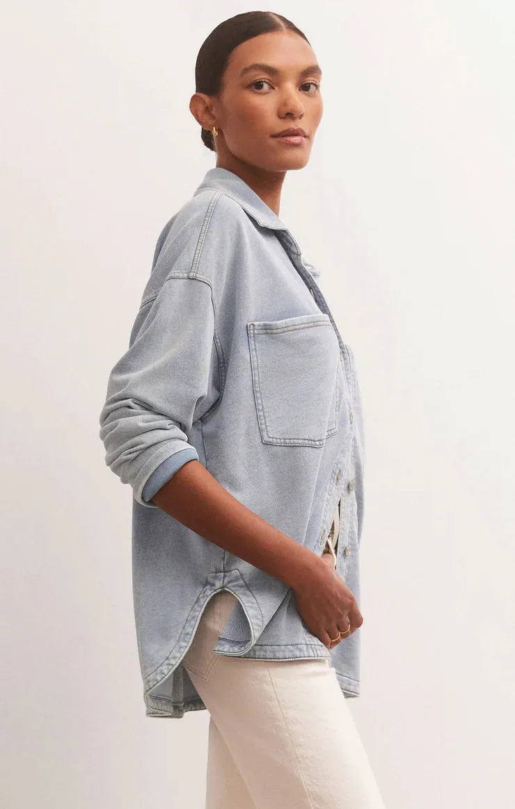 All Day Knit Denim Jacket-Washed Indigo
