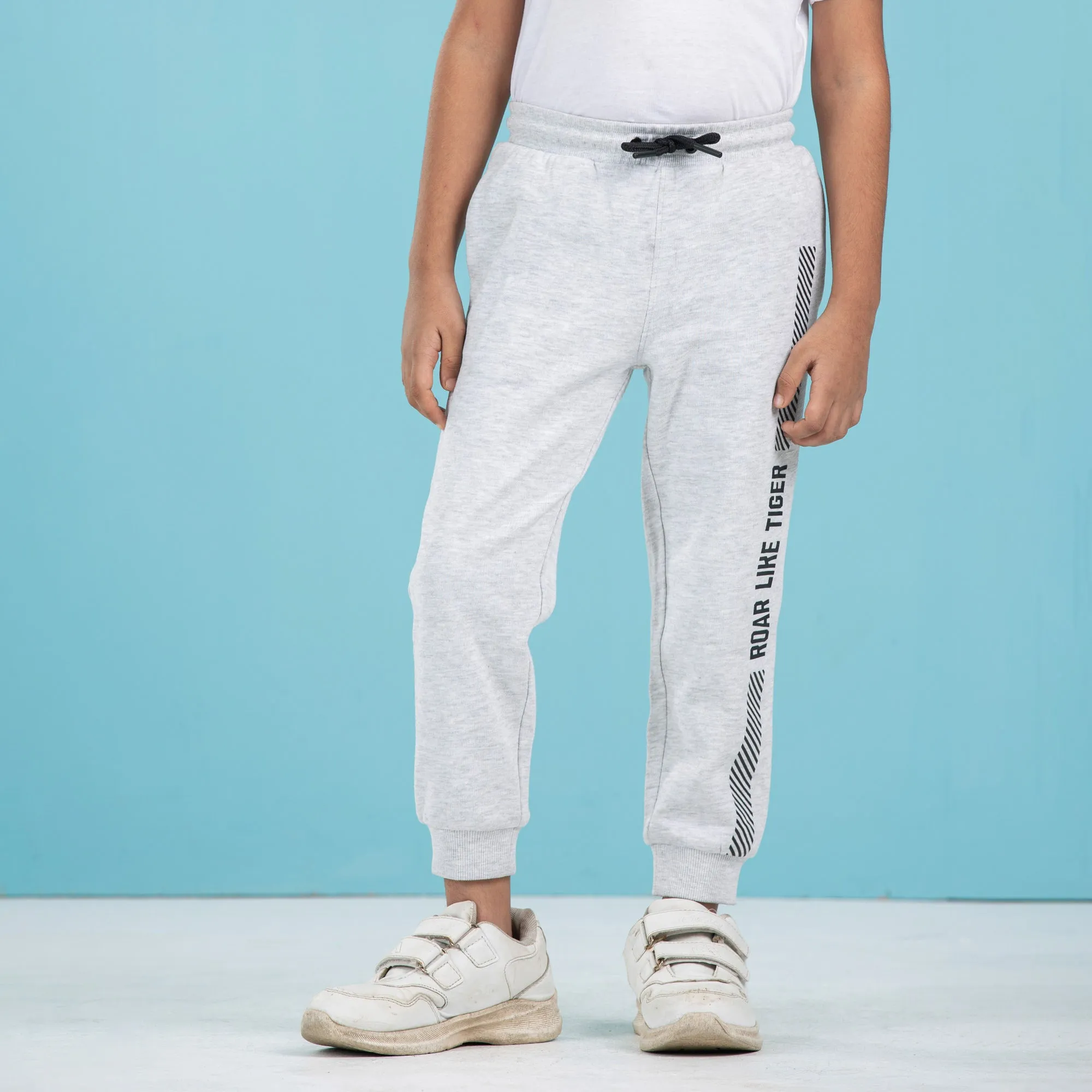 Baby Boys Joggers- Grey Melange