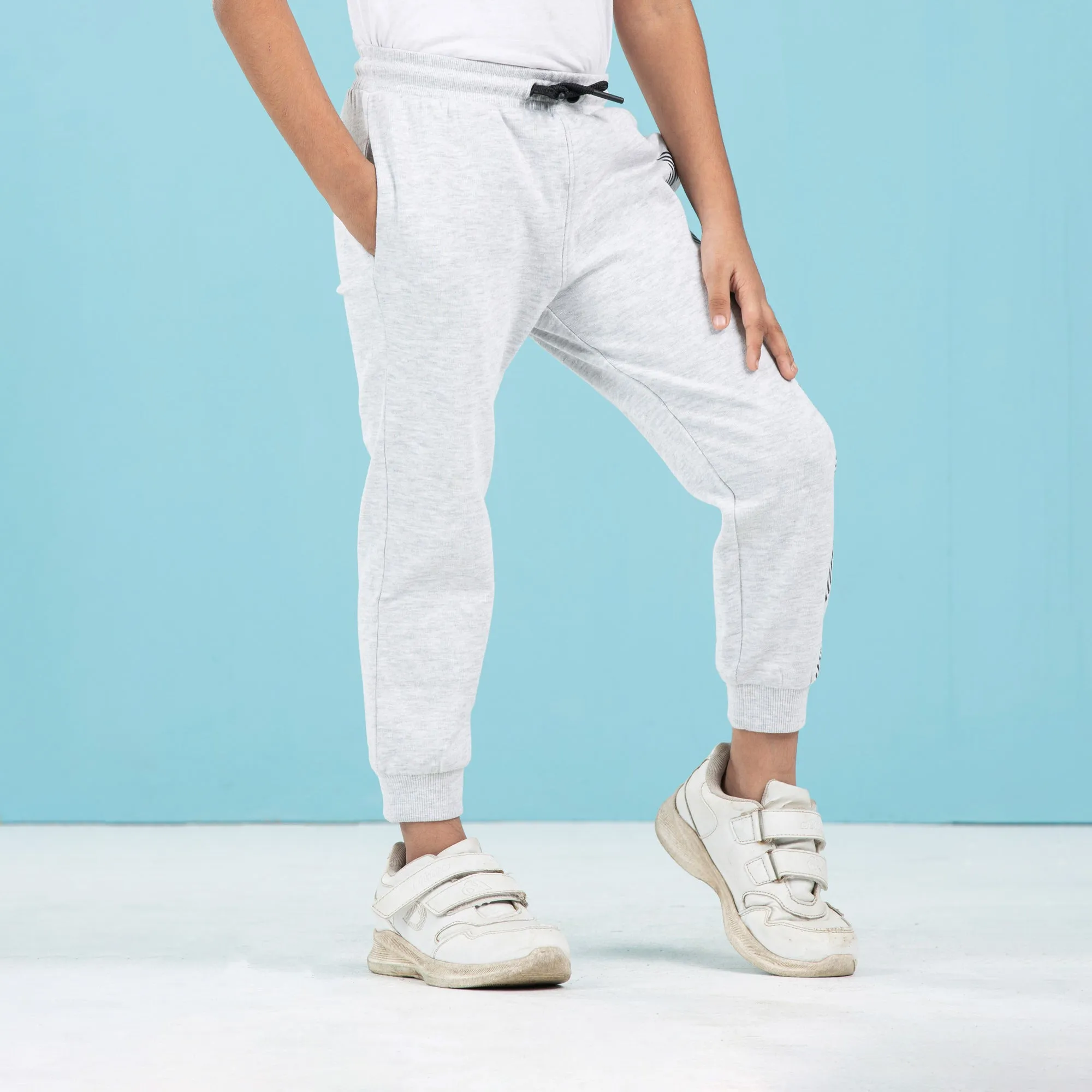 Baby Boys Joggers- Grey Melange