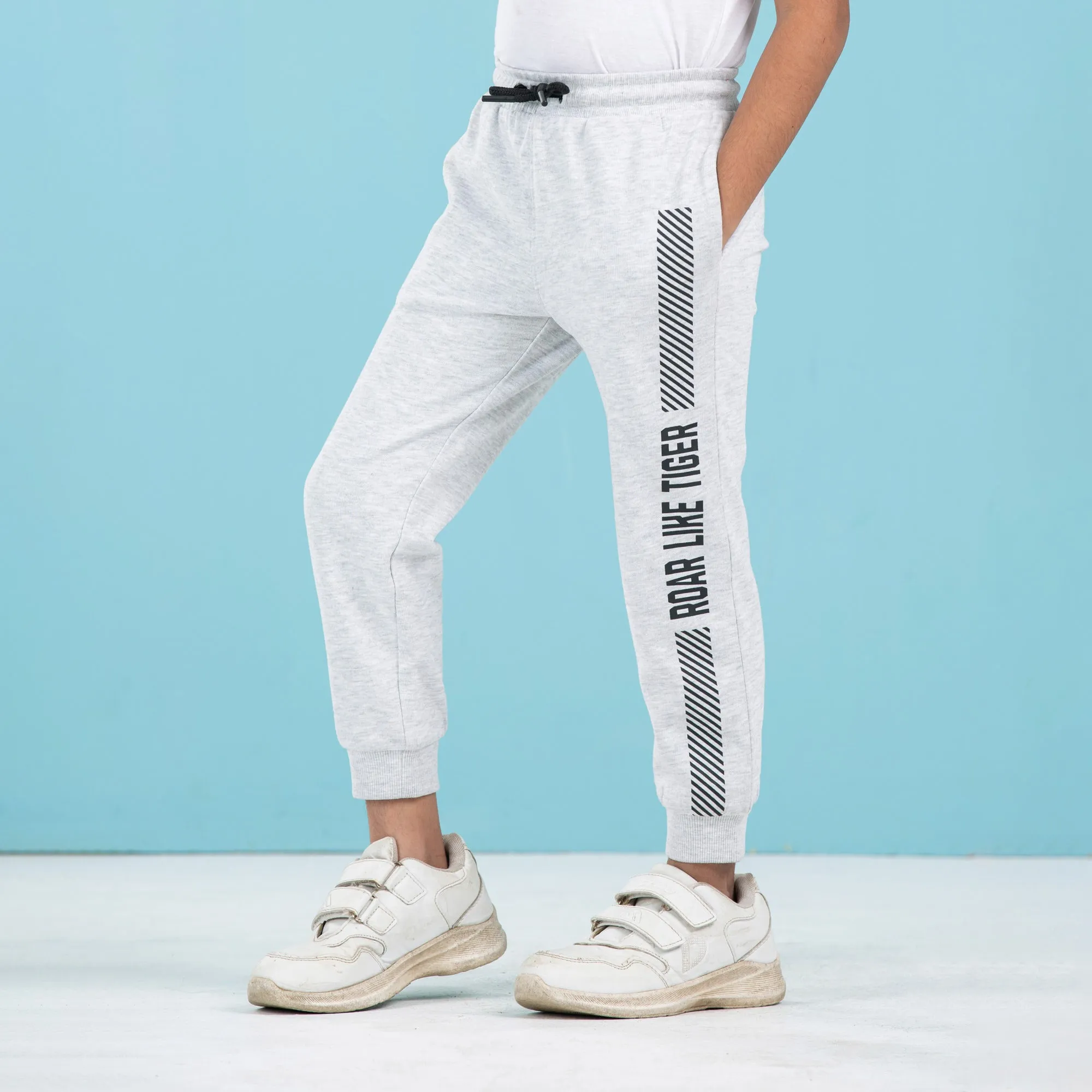 Baby Boys Joggers- Grey Melange