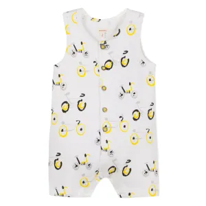 Baby Boys Tubular Knit Jumpsuit with Bicycle Print