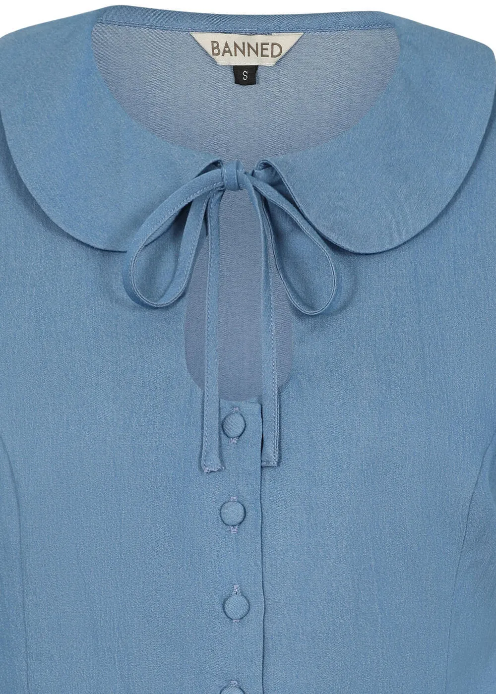 Banned Joanne Denim Blouse Blue