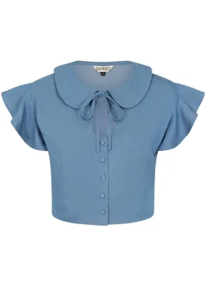 Banned Joanne Denim Blouse Blue