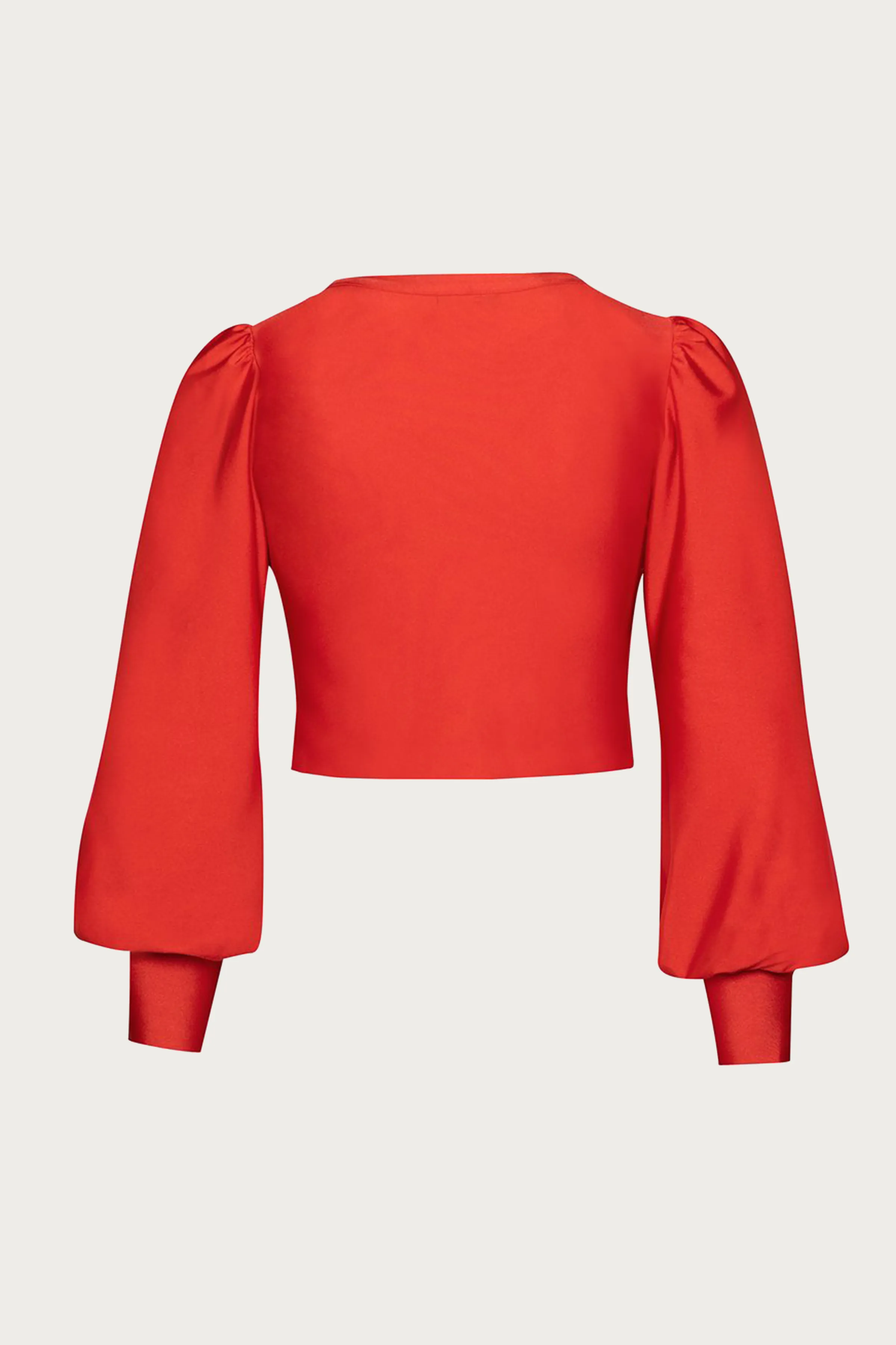 BELMOND CROPPED SATIN BLOUSE