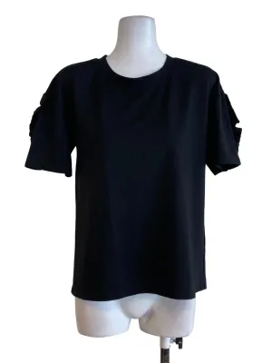 Black Ruffle Tee