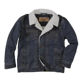 BOYS DENIM/SHERPA LINED WRANGLER JACKET