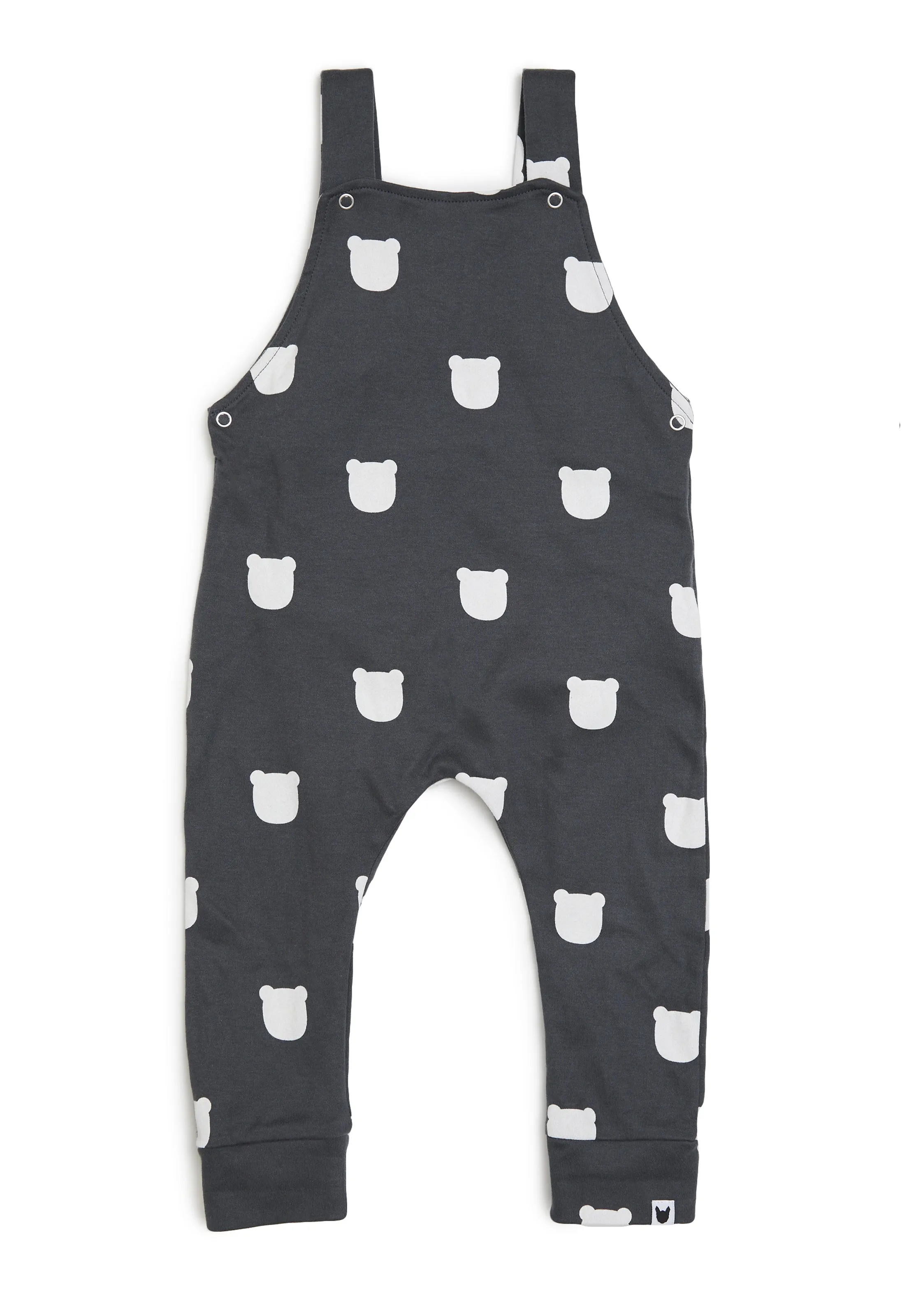 Charcoal Bear Dungarees