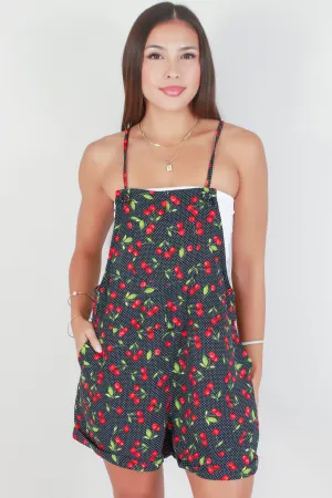 CHERRY ON TOP OVERALLS