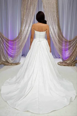 CICILIA Royal Jacquard A-Line Long Bridal Skirt