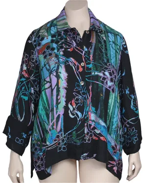 Citron Printed Silk Blouse