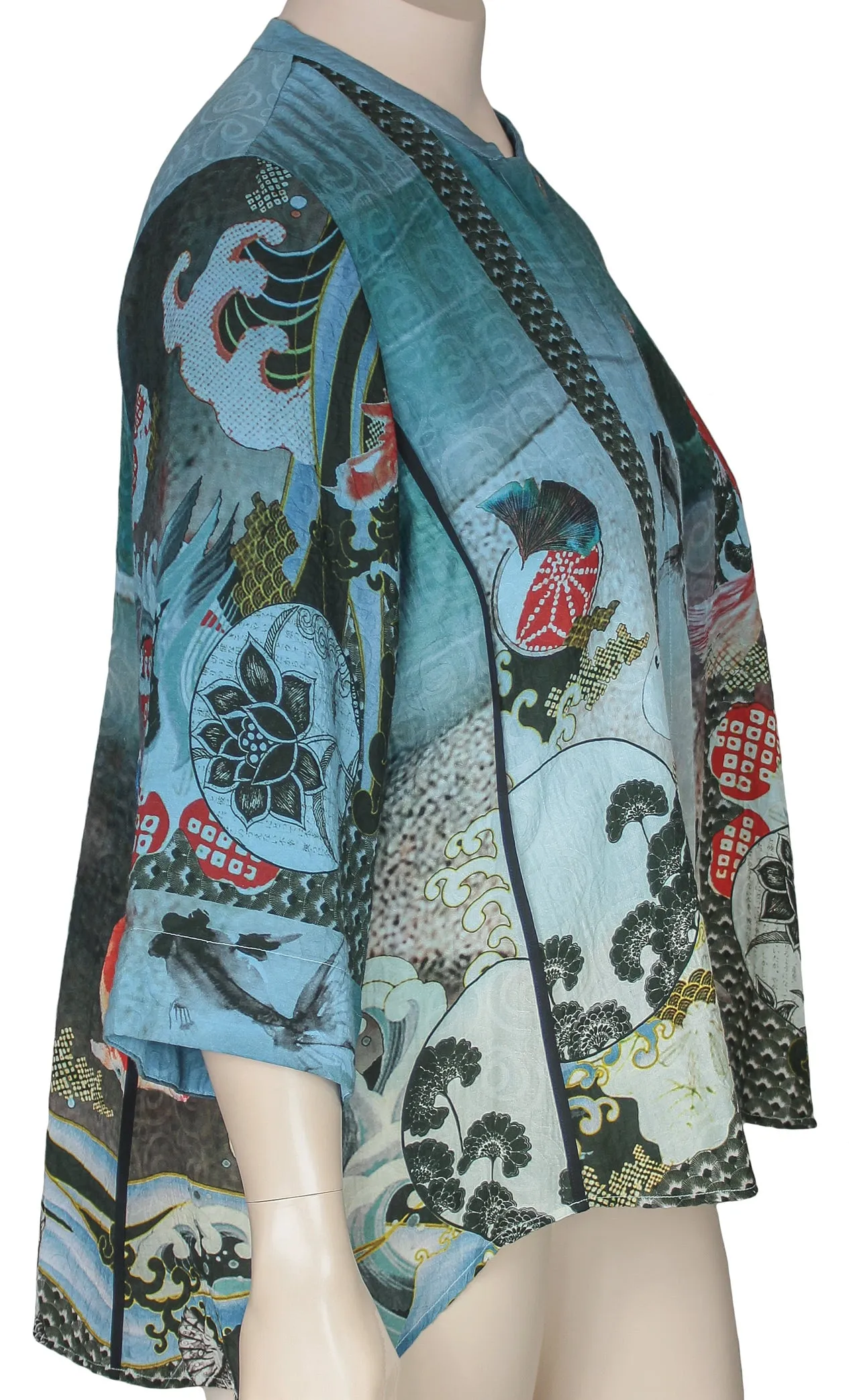Citron Silk Cotton Print Blouse