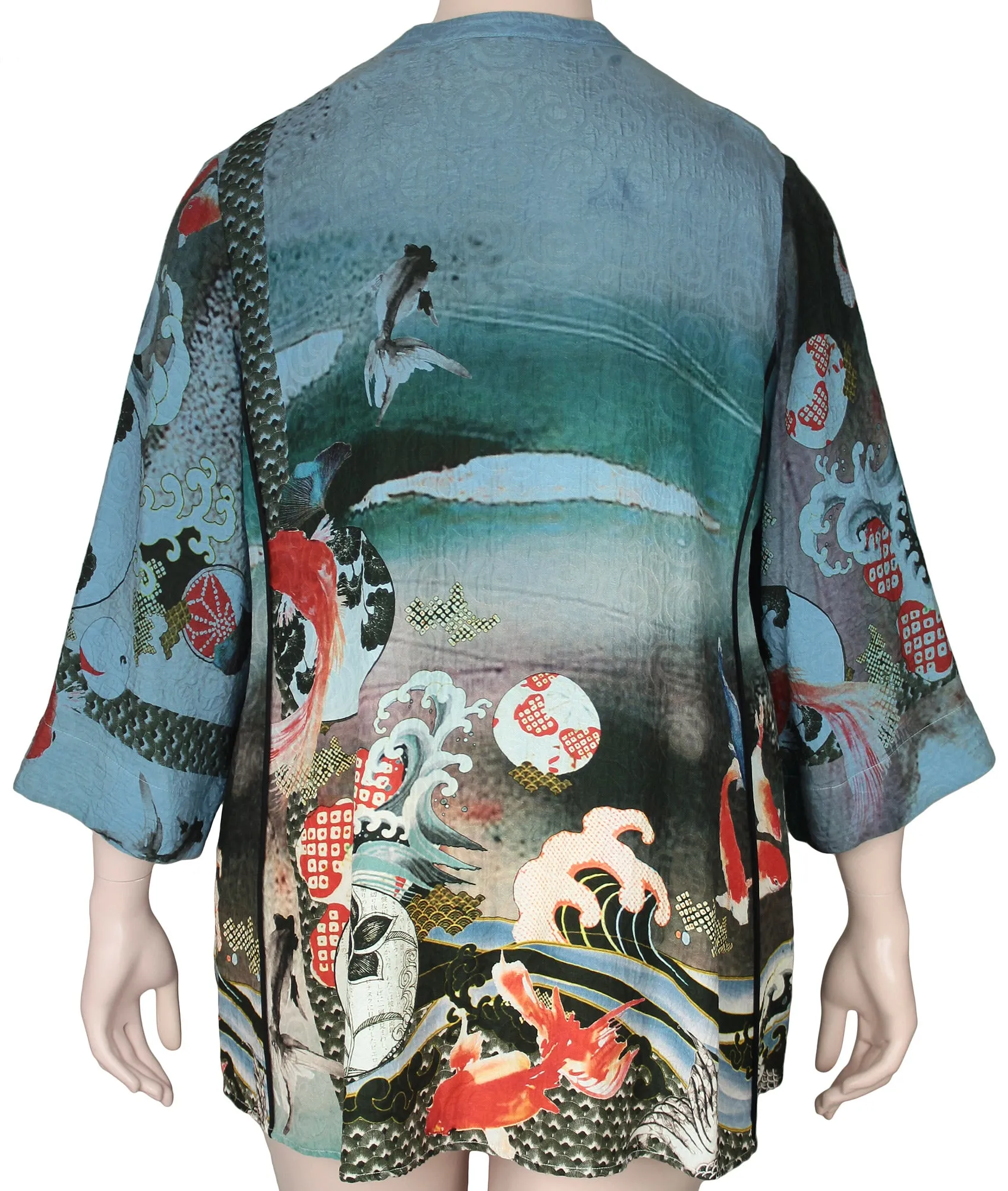 Citron Silk Cotton Print Blouse
