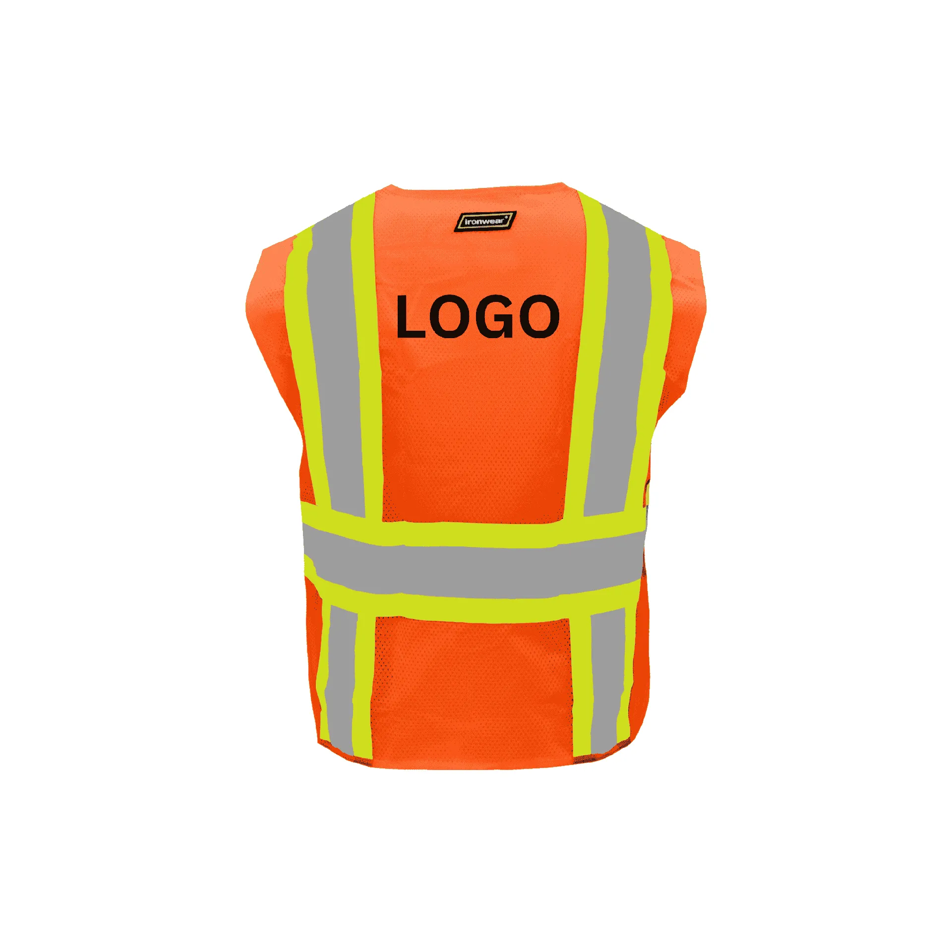 Class 2 FR Orange Breakaway Safety Vest with Radio Clips