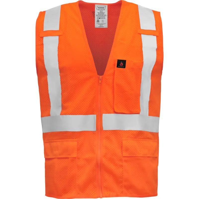 Class 2 Hi Vis Orange Flame Retardant Reflective Vest