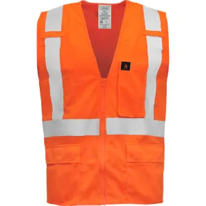 Class 2 Hi Vis Orange Flame Retardant Reflective Vest
