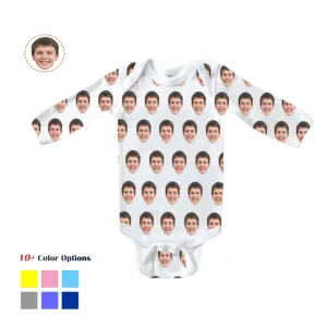 Custom Photo Baby One Piece Long Sleeve