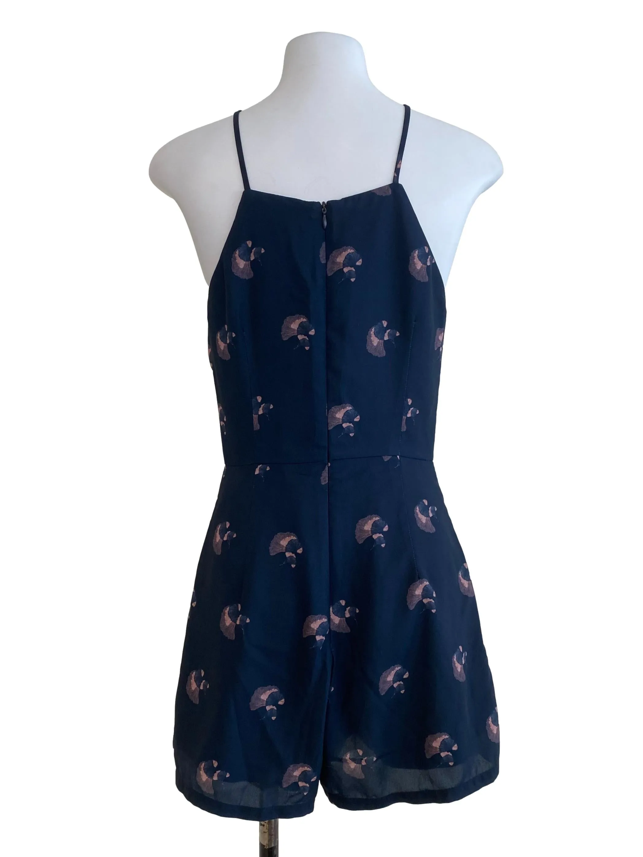 Dark Blue Printed Romper