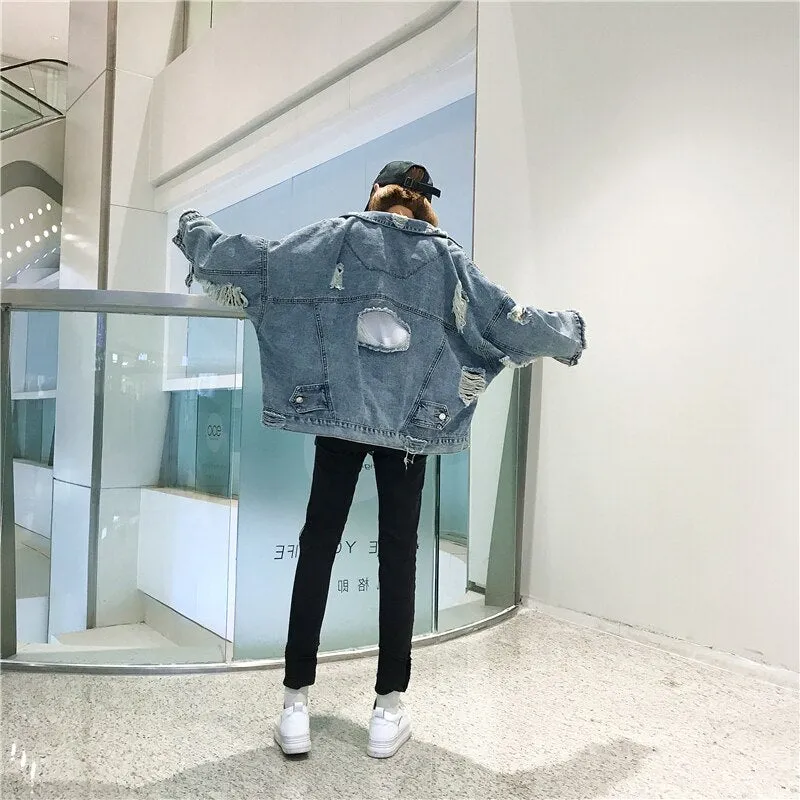 Denim Bomber Jacket Outerwear