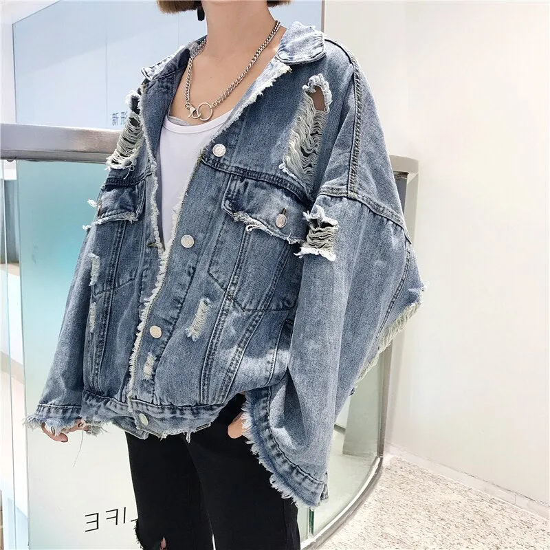 Denim Bomber Jacket Outerwear