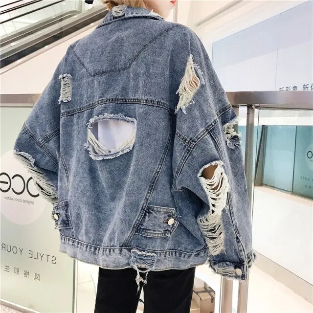Denim Bomber Jacket Outerwear