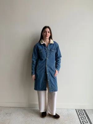 denim sherpa coat