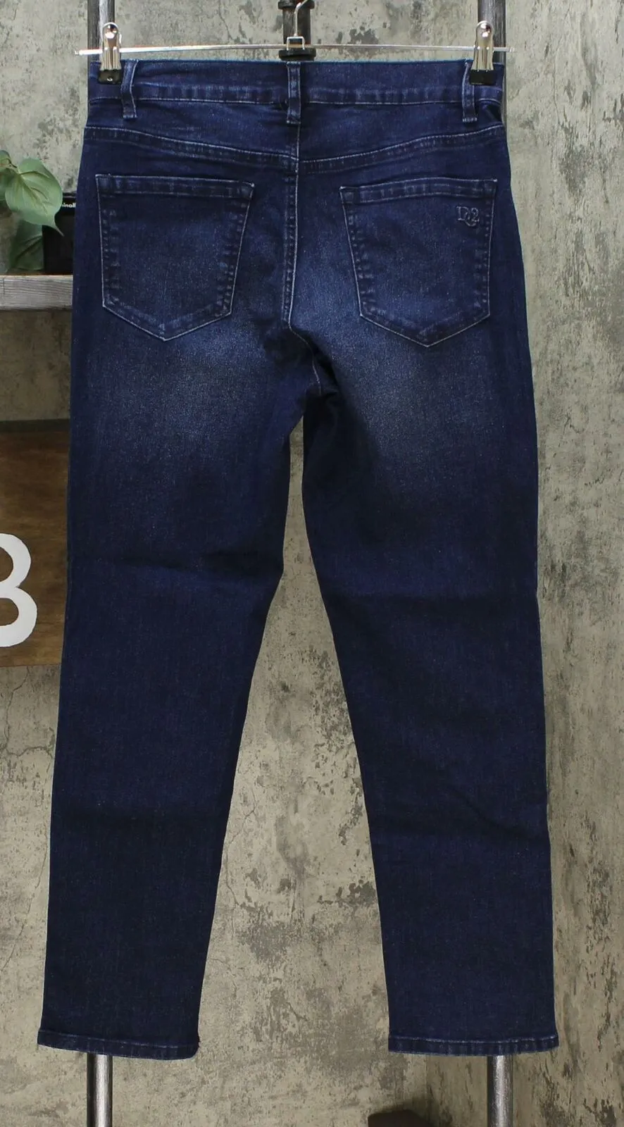 DG2 by Diane Gilman Women's Petite Stretch Embellished Destructed Skinny Jeans