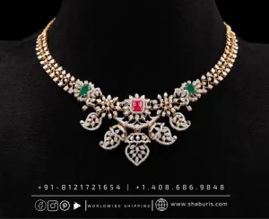 Diamond choker,Swarovski Jewelry,diamond Necklace,wedding jewelry bridal jewelry silver jewelry necklace set - SHABURIS