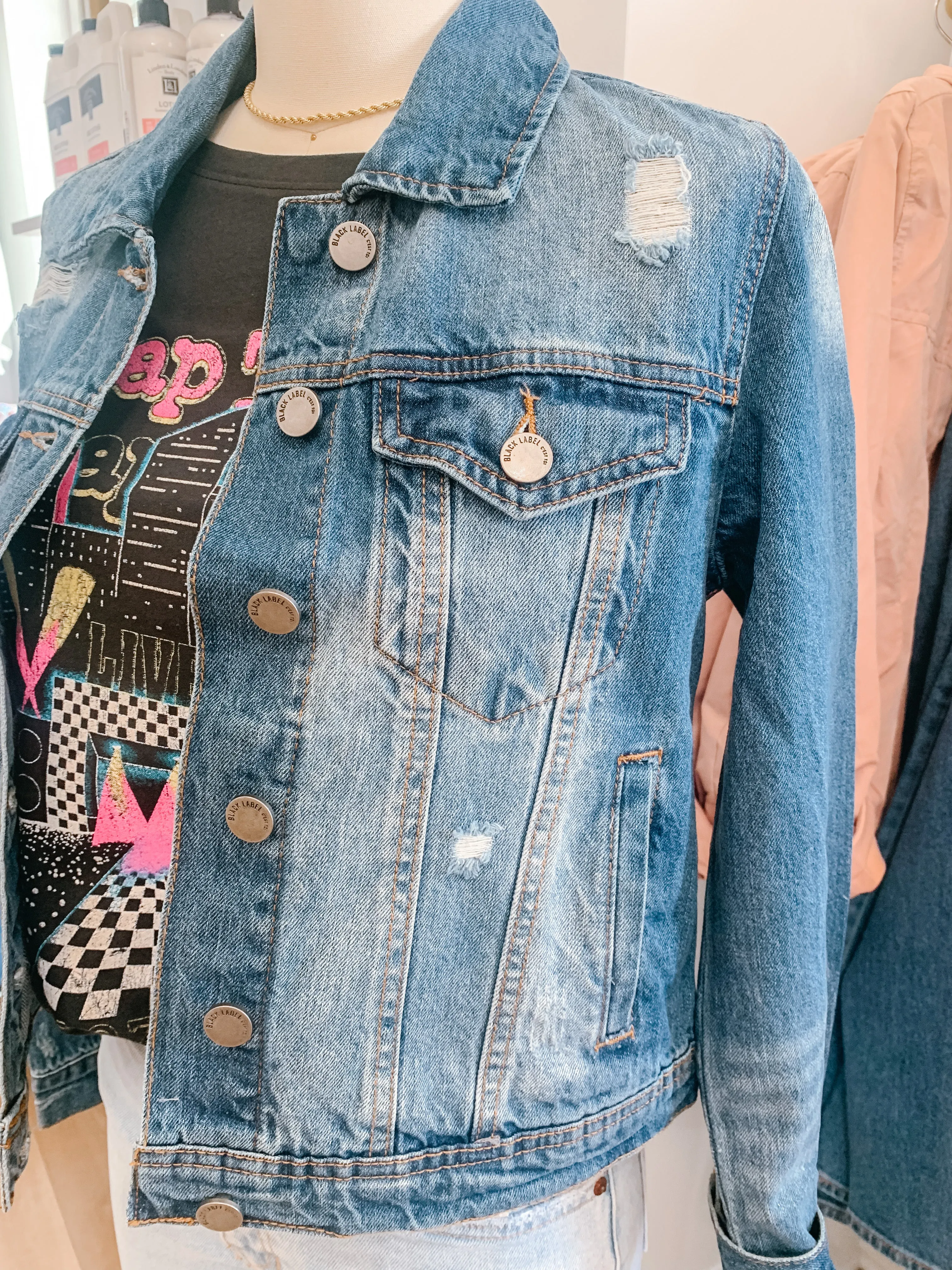 Distressed Denim Jacket