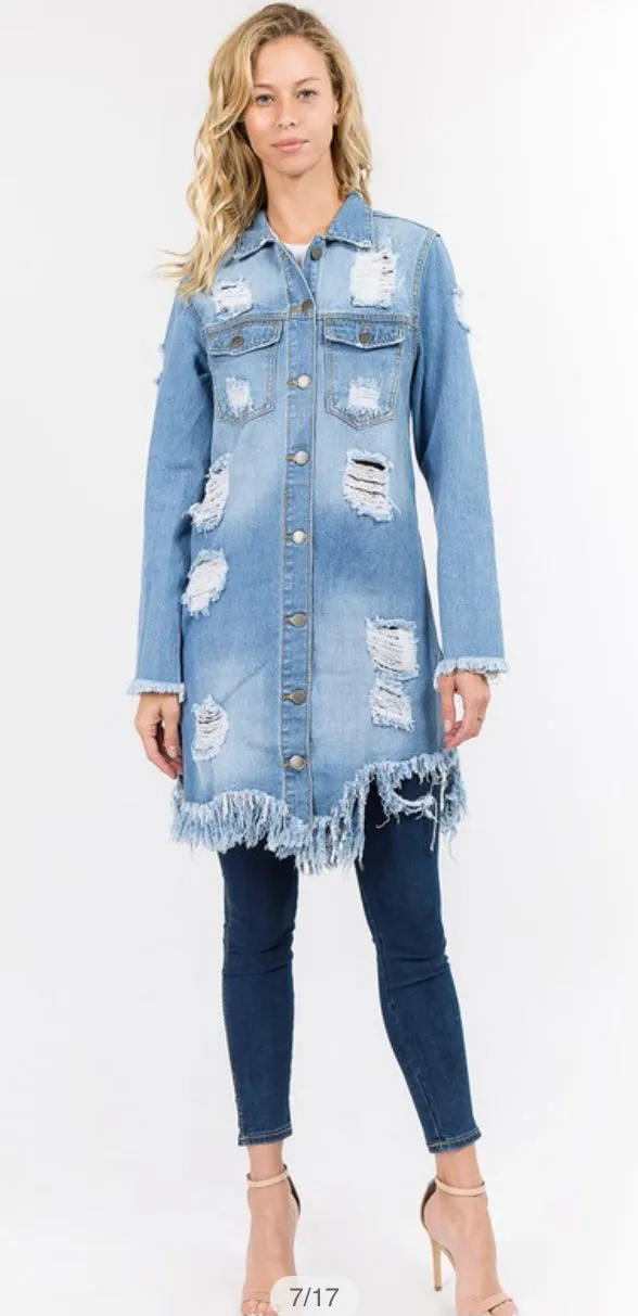 Distressed Denim Jacket