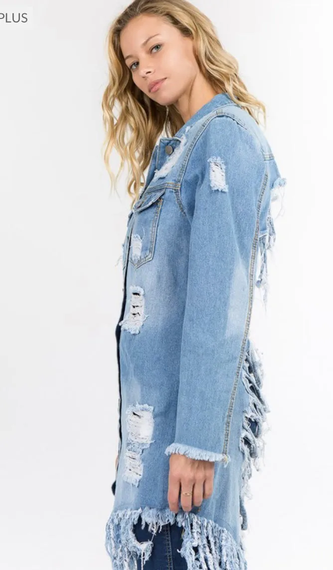 Distressed Denim Jacket