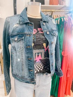 Distressed Denim Jacket