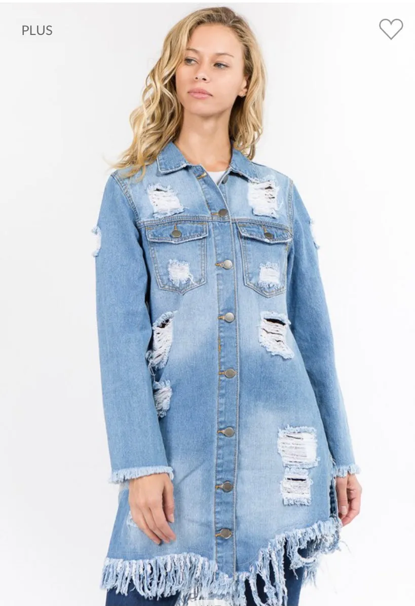 Distressed Denim Jacket