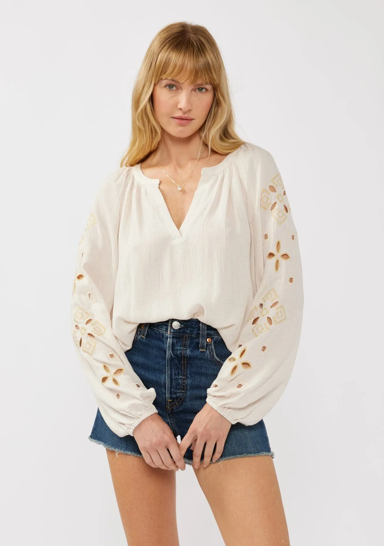 Driftwood Embroidered Blouse
