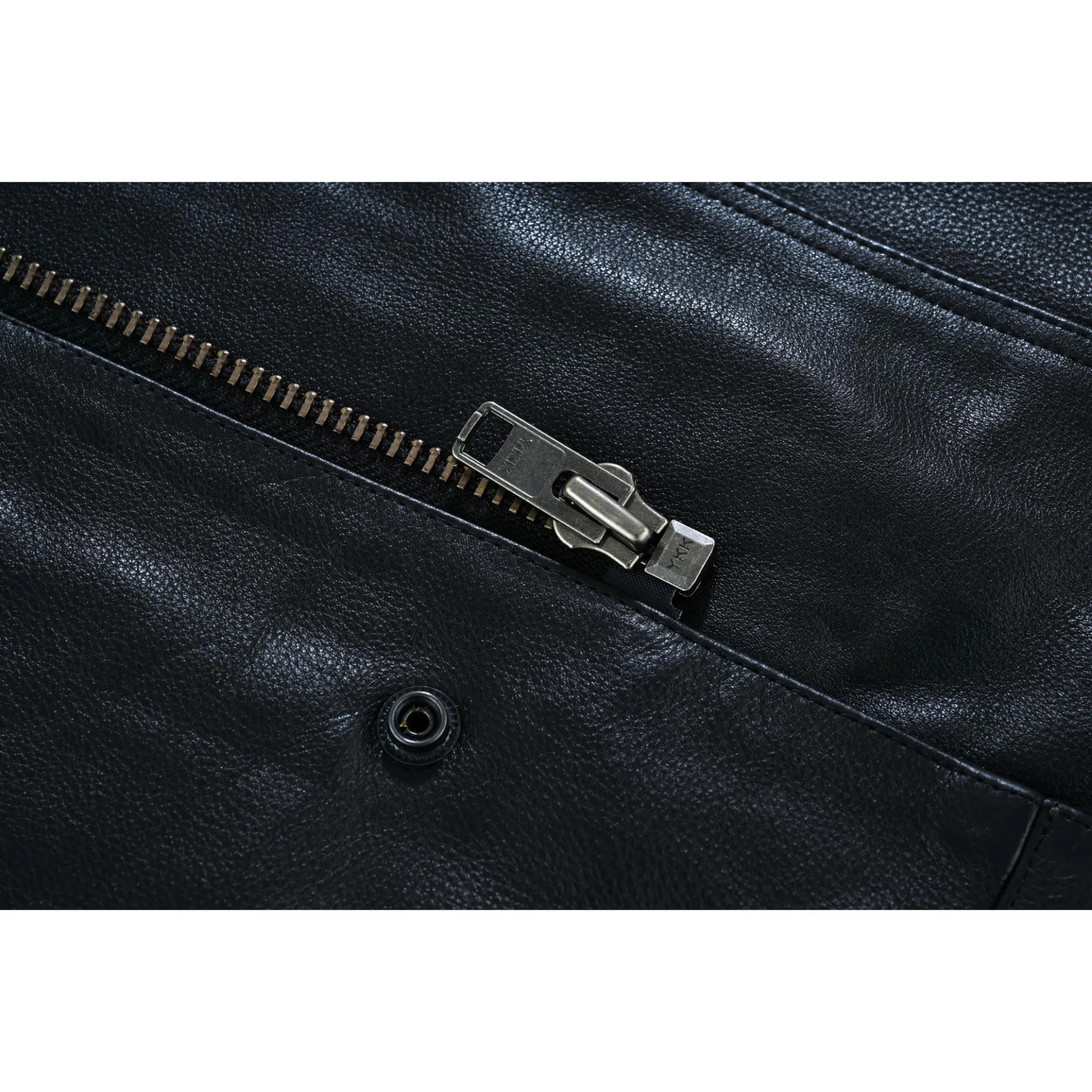 DS Men's Black Leather Motorcycle Vest with Upgraded Style
