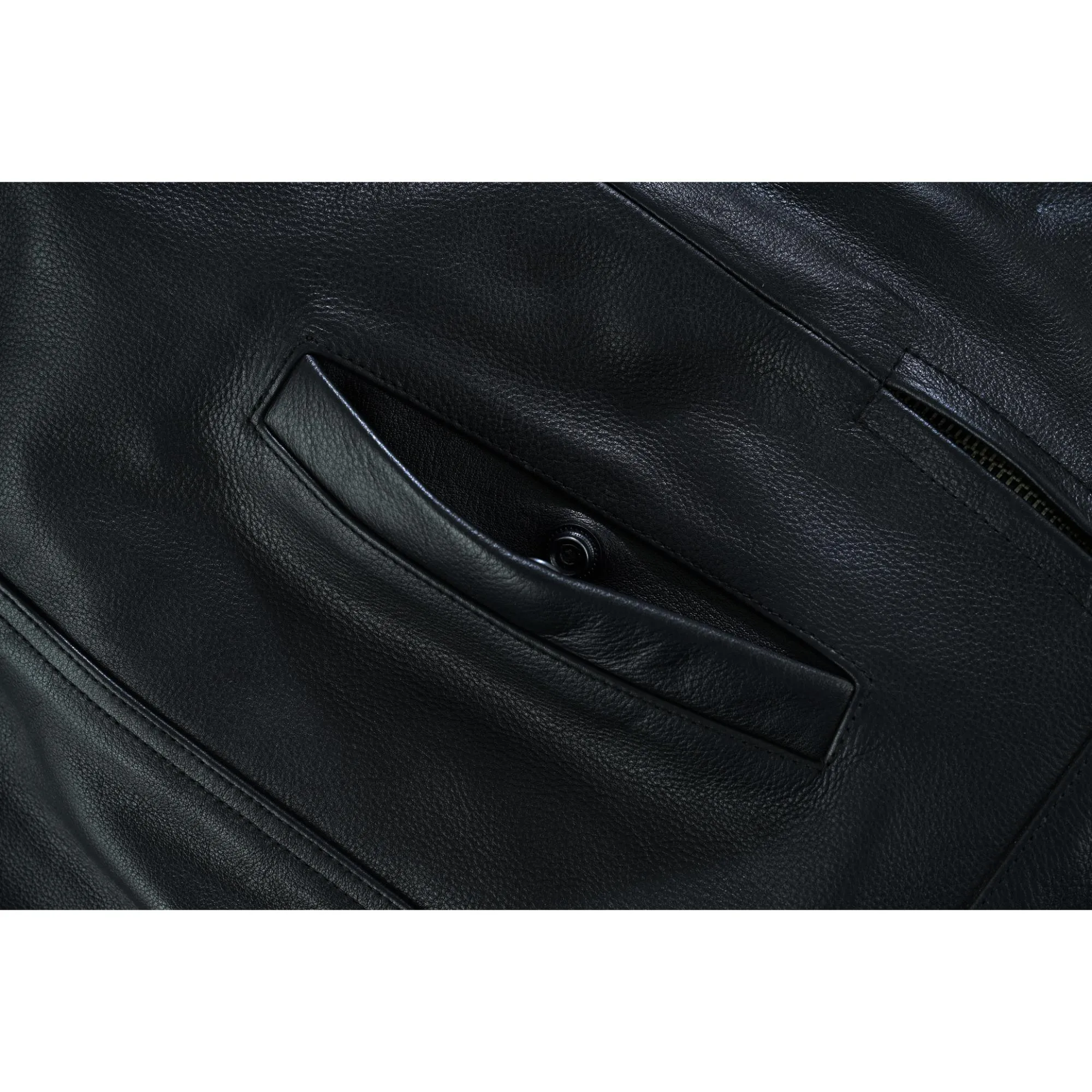 DS Men's Black Leather Motorcycle Vest with Upgraded Style
