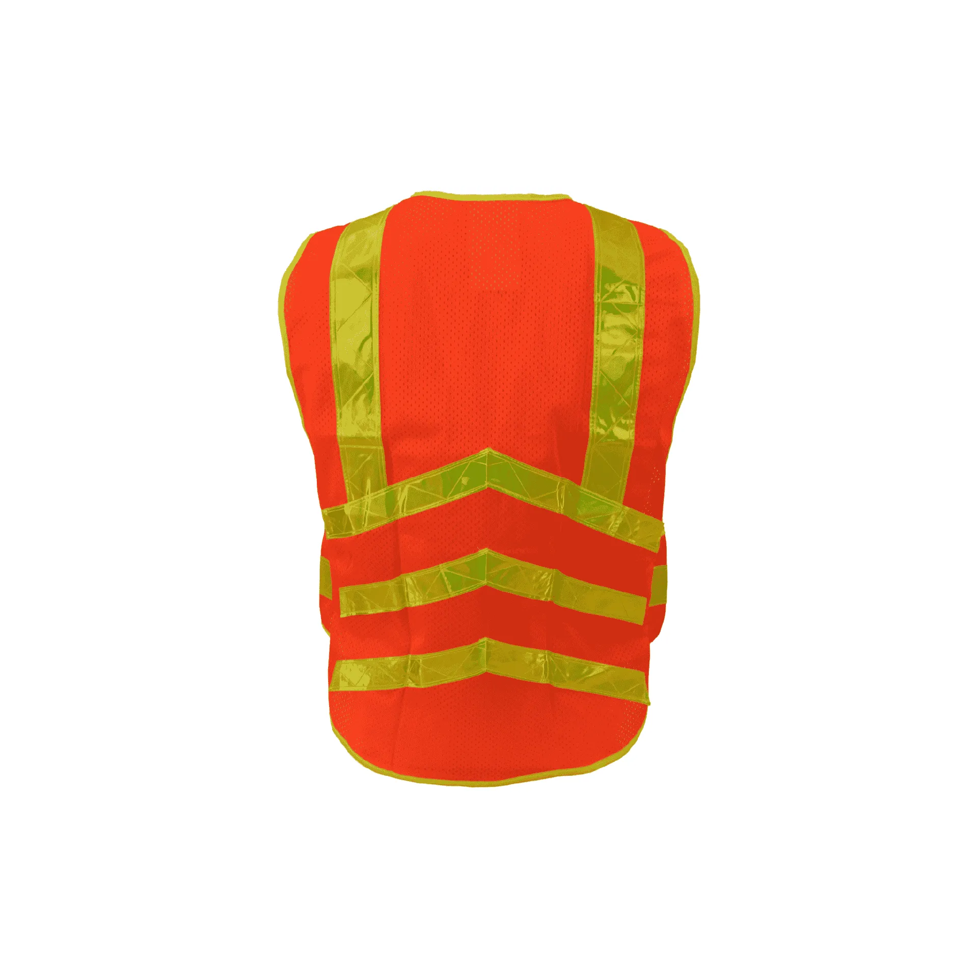 Economy Orange Polyester Mesh Hook and Loop Safety Vest