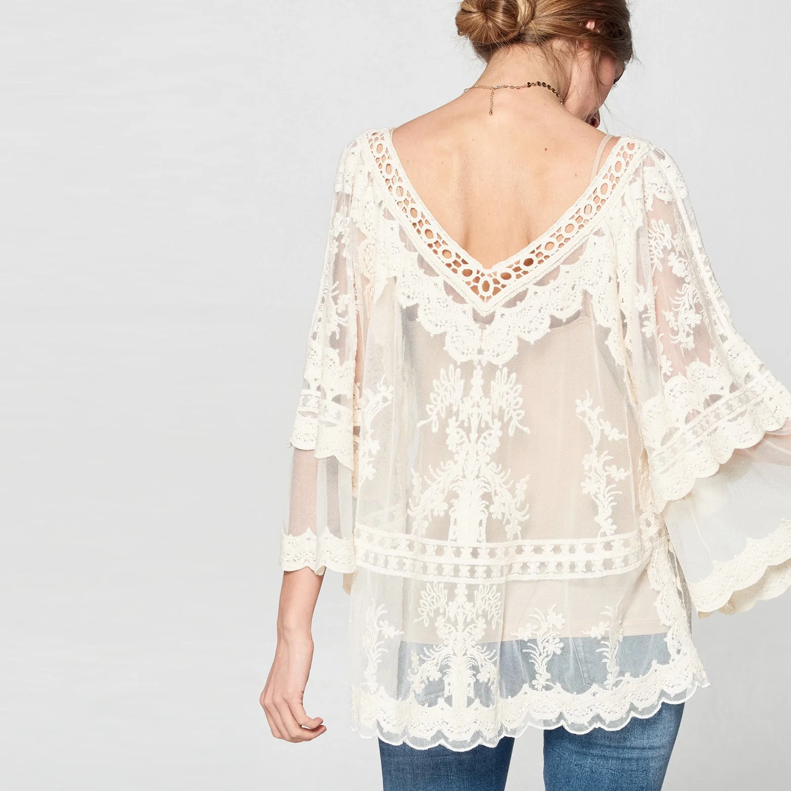 Embroidered Fleur Lace Top