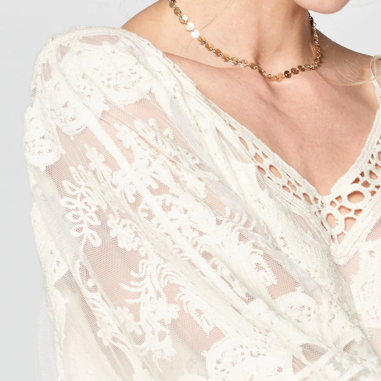 Embroidered Fleur Lace Top
