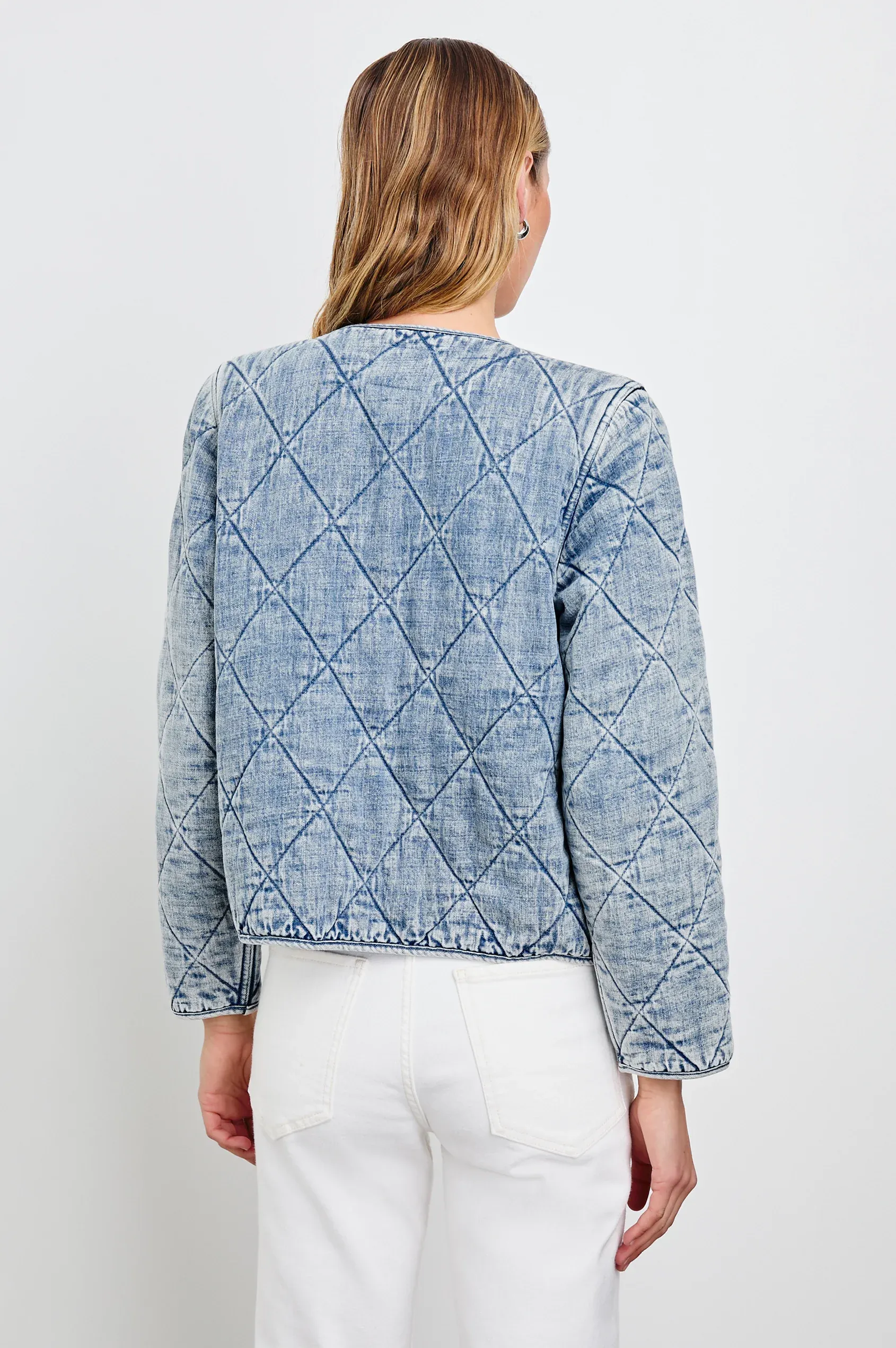 ENCY JACKET IN MID BLUE