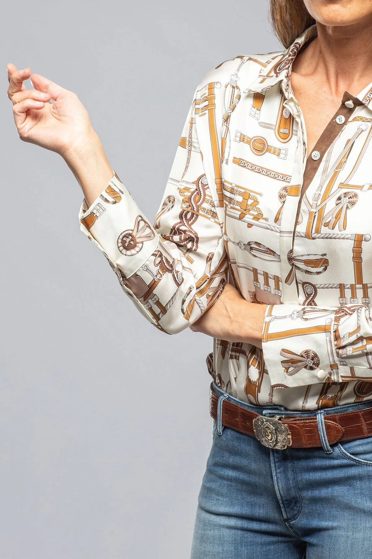 Equestrian Silk Blouse