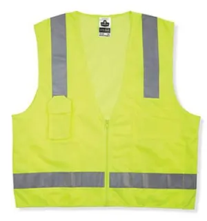 Ergodyne GloWear 8249Z Class 2 Economy Surveyors Vests, 2XL/3XL, Lime, 24027