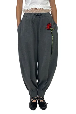 Exposed Frilly Brief Drawstring Joggers