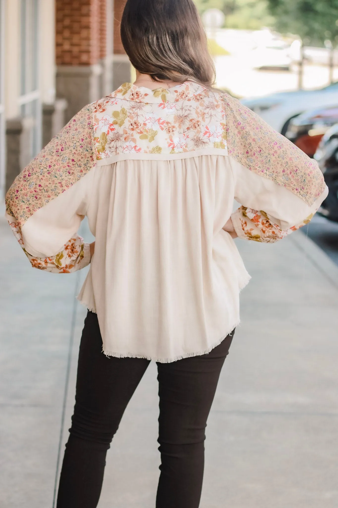 Fall Feels Like This Floral Blouse