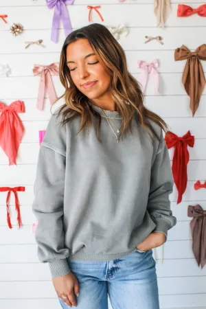 Forever Mine Crewneck Pullover • Cement Grey