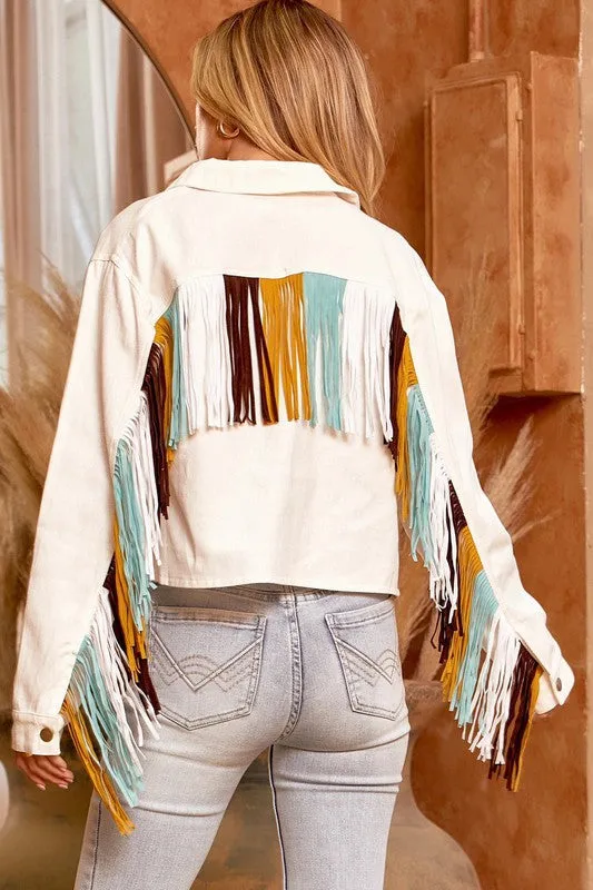 fringe denim jacket